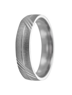 Anillo Plata PALI11/08 Mate Líneas Transversales