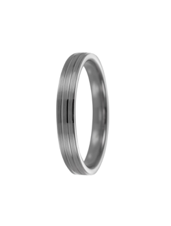 Anillo Plata PALI21/08 Tres Ranuras Centrales En Brillo