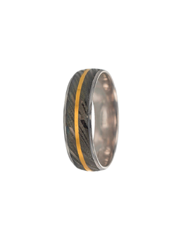 Anillo Plata PALI36/08 Chapado En Negro & Dorado