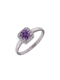 Anillo Plata PANI2151/10 Circonitas Violeta Bicolor Blancas
