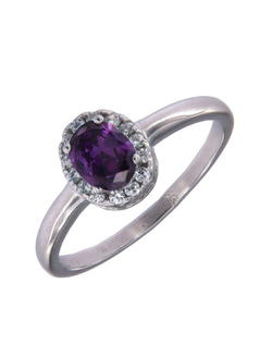 Anillo Plata PANI2161/10 Circonitas Violeta Bicolor Blancas