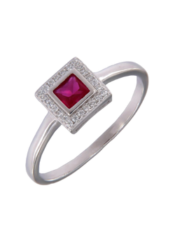 Anillo Plata PANI2167/10 Circonitas Rosada Bicolor Blancas