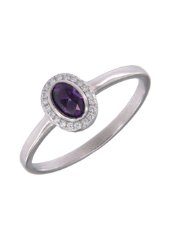 Anillo Plata PANI2171/10 Circonitas Violeta Bicolor Blancas
