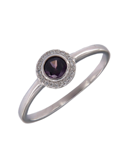 Anillo Plata PANI2176/10 Circonitas Violeta Bicolor Blancas