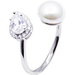 Anillo Plata R22255-11 Perla Con Circonitas