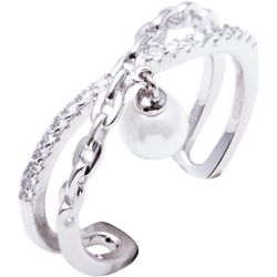 Anillo Plata R22260-11 Perla Con Circonitas