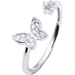 Anillo Plata R22264 Mariposa Con Circonitas