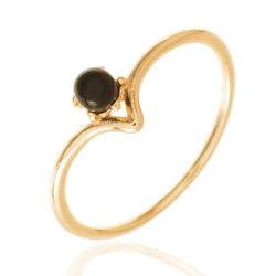 Anillo Plata Rose Mujer ANZ0027RO12 Circonita Negra