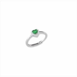 Anillo Plata Sovrani J8350M17 Circonitas Corazón De Esmeralda