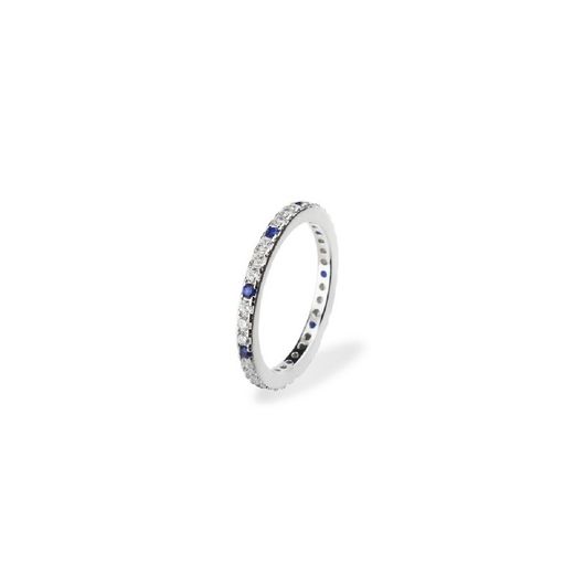 Sovrani J8643M16 Silver Ring with Zirconia and Sapphires