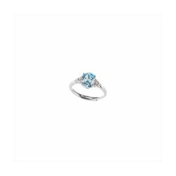 Anillo Plata Sovrani J8840M14 Circonita Central Aguamarina