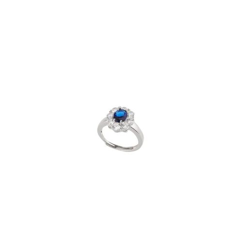 Sovrani Silver Ring J9411M12 Central Sapphire Zirconia