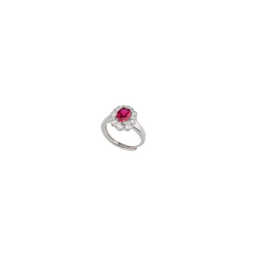 Sovrani Silver Ring J9414M12 Central Rubi Zirconia