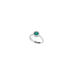 Anillo Plata Sovrani J9528M16 Circonitas Esmeralda Central