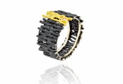 Anillo Plata Y Oro Arior Diluvi Con Diamante 3680711XPU