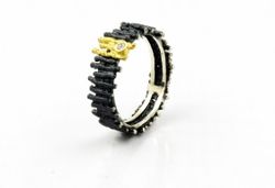 Anillo Plata Y Oro Arior Diluvi Con Diamante 3680730XU