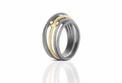Anillo Plata Y Oro Arior Filum 7 Con Diamante 3681036XU