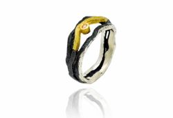 Anillo Plata Y Oro Arior Forza Con Diamante 3680773XU