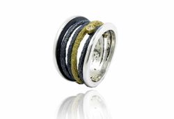 Anillo Plata Y Oro Arior Grande Dynamic 3681007XU