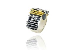 Anillo Plata Y Oro Arior Junc Mediano Con Diamante 3680932XU
