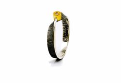 Anillo Plata Y Oro Arior Moebius Con Brillante 3681024XU
