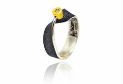 Anillo Plata Y Oro Arior Moebius Con Diamante 3680893XU