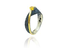 Anillo Plata Y Oro Arior Moebius Con Diamante 3680896XPU