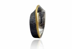 Anillo Plata Y Oro Arior Moebius Pequeńo Con Hilo Dorado 3680889XSU