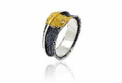 Anillo Plata Y Oro Arior Osha Con Diamante 3680712XPU