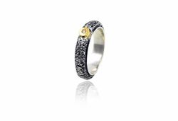 Anillo Plata Y Oro Arior Texturizado Kora Redondo 3680857XU