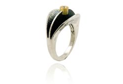 Anillo Plata Y Oro Arior Trova Grande Con Diamante 3680921XU