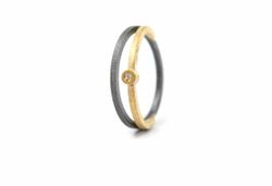 Anillo Plata Y Oro Arior Tuba Diamante 3681051XU