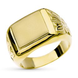 Anillo Sello Hombre Oro 18kts 16x19mm P4251
