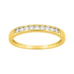 Anillo Semialianza Oro 9Kts (9)9KLGD183Y Diamantes Laboratorio 0,20ct