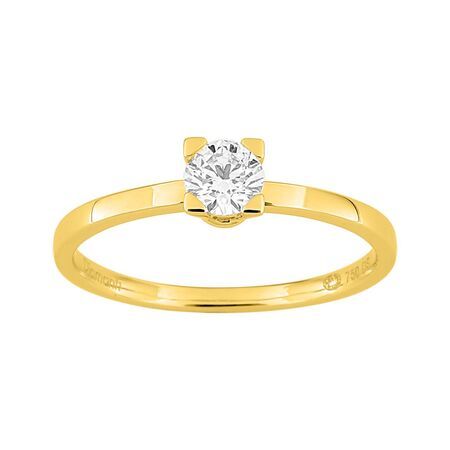 Anillo Solitario Oro 18kts Argyor MRM (18)DS1156.20 Diamante Laboratorio 0,30ct DI.SN F-VS