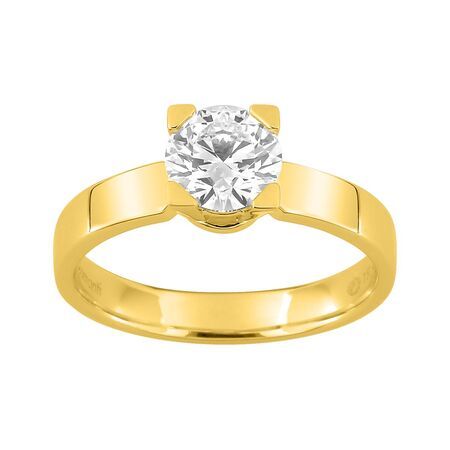 Anillo Solitario Oro 18kts Argyor MRM (18)DS1159.20 Diamante Laboratorio 1,00ct DI.SN F-VS