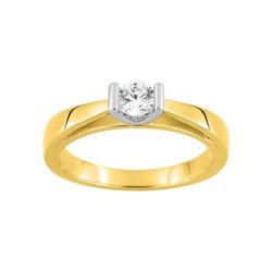 Anillo Solitario Oro Bicolor Blanco 18kts Argyor MRM Mujer (18)DS1010.22 Diamante Laboratorio 0,30ct