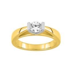 Anillo Solitario Oro Bicolor Blanco 18kts Argyor MRM Mujer (18)DS1011.22 Diamante Laboratorio 0,50ct