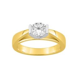 Anillo Solitario Oro Bicolor Blanco 18kts Argyor MRM Mujer (18)DS1012.22 Diamante Laboratorio 0,70ct