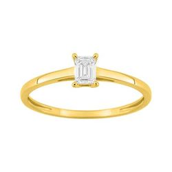 Anillo Solitario Oro 9Kts (9)9KLGD118Y Diamantes Laboratorio 0,25ct