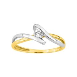 Anillo Solitario Oro Bicolor Blanco 18kts Argyor MRM  (18)1.665.Z3 Circonitas