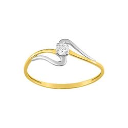 Anillo Solitario Oro Bicolor Blanco 18kts Argyor MRM  (18)1.7063.Z3 Circonitas