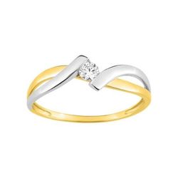Anillo Solitario Oro Bicolor Blanco 18kts Argyor MRM  (18)1.7065.Z3 Circonitas
