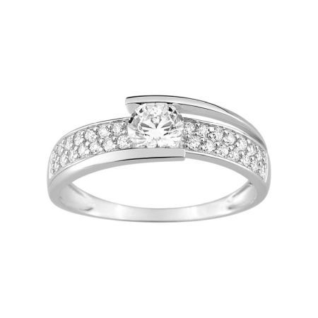 Anillo Solitario Oro Blanco 18kts Argyor MRM  (18)08SG61GZ Circonita
