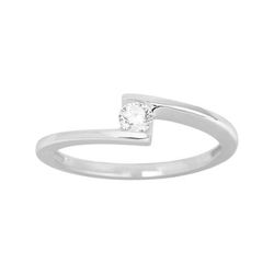 Anillo Solitario Oro Blanco 18kts Argyor MRM (18)1.040.21 Diamante Laboratorio 0,14ct GH-SI