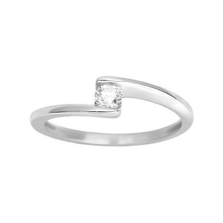 Anillo Solitario Oro Blanco 18kts Argyor MRM (18)1.041.21 Diamante Laboratorio 0,18ct GH-SI