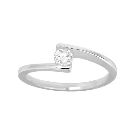 Anillo Solitario Oro Blanco 18kts Argyor MRM (18)1.042.21 Diamante Laboratorio 0,23ct GH-SI