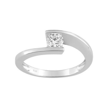 Anillo Solitario Oro Blanco 18kts Argyor MRM (18)1.045.21 Diamante Laboratorio 0,40ct GH-SI