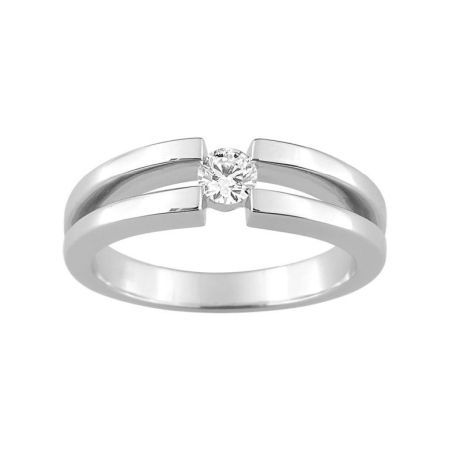 Anillo Solitario Oro Blanco 18kts Argyor MRM (18)1.077.21 Diamante Laboratorio 0,14ct GH-SI