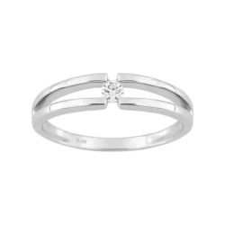 Anillo Solitario Oro Blanco 18kts Argyor MRM (18)1.078.21 Diamante Laboratorio 0,08ct GH-SI